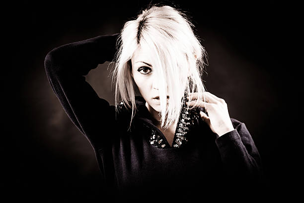 istock Punk-Rocker woman on Dark 172455080
