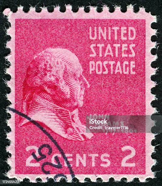 John Adamsbriefmarke Stock Vektor Art und mehr Bilder von Briefmarke - Briefmarke, Stich, 19. Jahrhundert