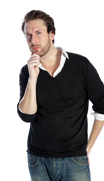 istock Attractive man wearing casual clothes isolated on a white background 172455806