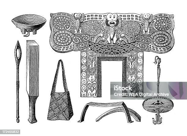 Polinésiasky Culture Artefactos - Arte vetorial de stock e mais imagens de Agulha - Loja de Miudezas