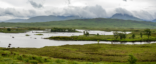 Boggy land of Rannoch moor, Scotland, United kingdom