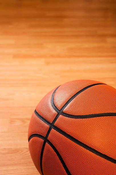istock Basketball sitting on Court 172456558