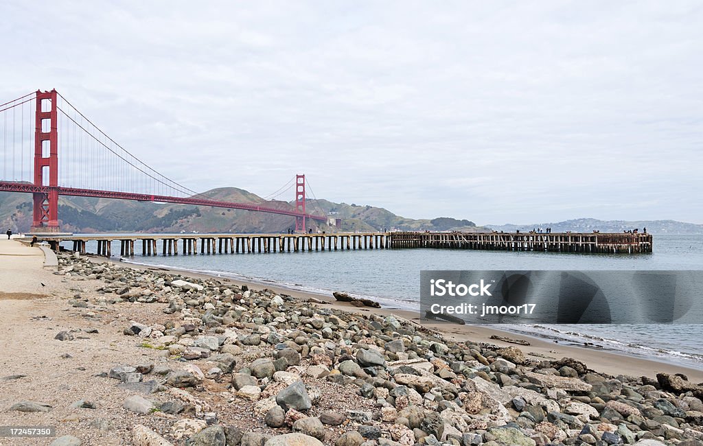 Golden Gate Bridge de Shoreline - Royalty-free Areia Foto de stock