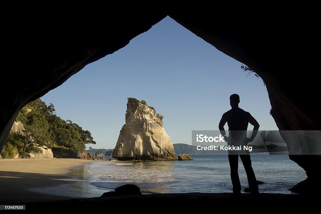 Coromandel-Piccola baia di cattedrale - Foto stock royalty-free di Adulto