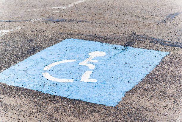 istock Blue Handicapped Sign in Parking Lot 172457726