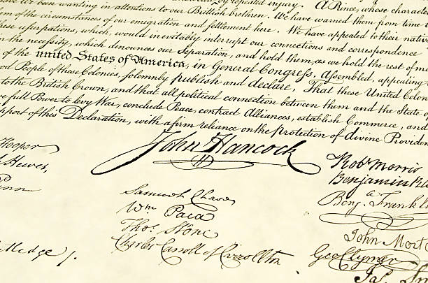 istock Signatures on Declaration of Independence 172458561