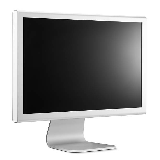 istock Silver computer monitor isolated on white background 172458711