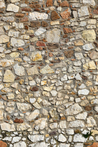 old wall texture of various stones - 11206 imagens e fotografias de stock