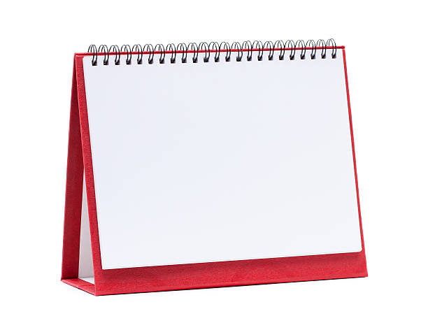 istock Blank desktop calendar background isolated on white 172458995