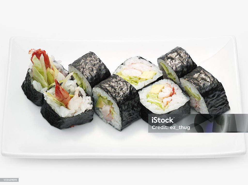 Regenbogen Maki sushi - Lizenzfrei Asien Stock-Foto