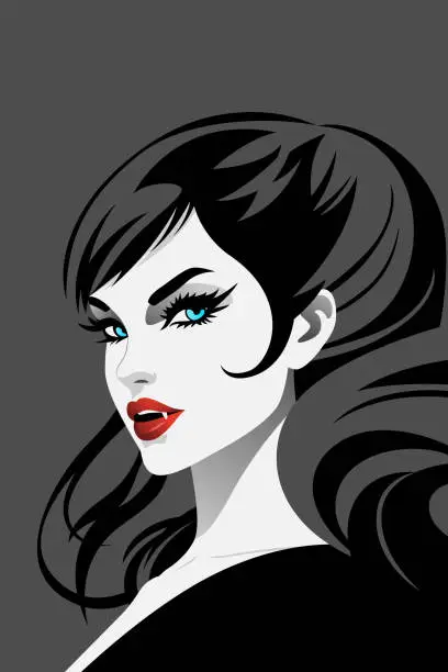 Vector illustration of Lady