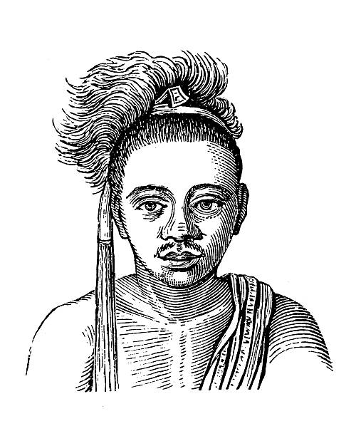 istock Resident of Amarasi, Indonesia (antique wood engraving) 172459713
