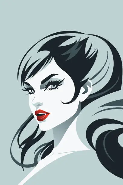Vector illustration of Lady