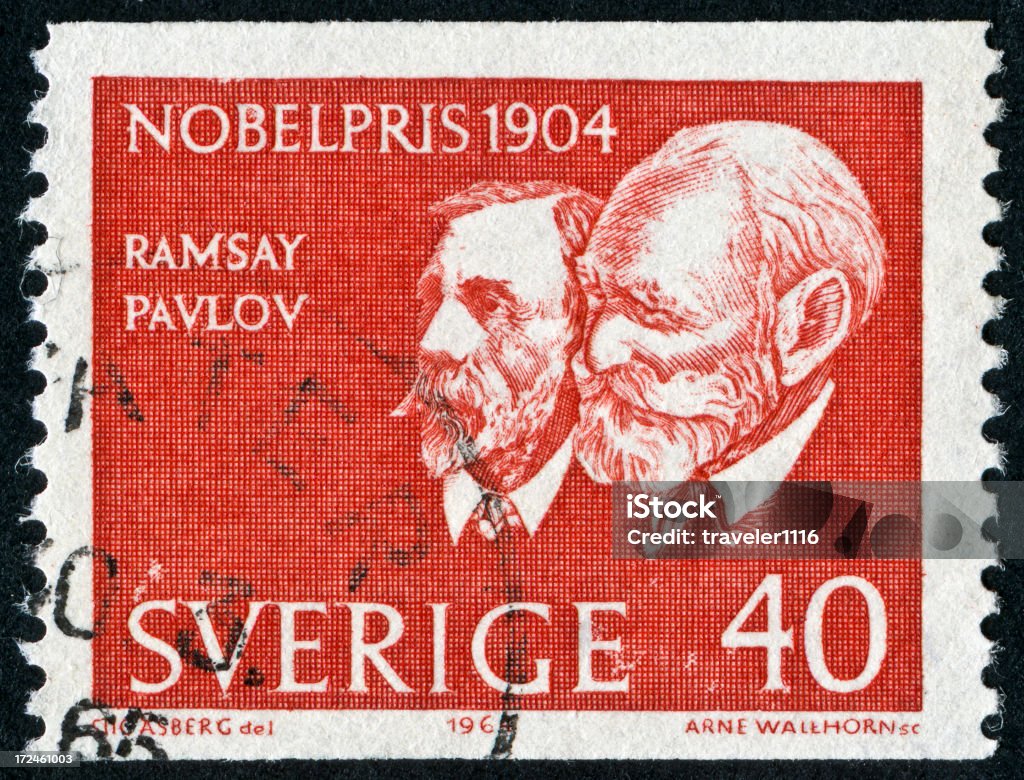 Prémio Nobel de 1904 Carimbo - Royalty-free Antigo Foto de stock