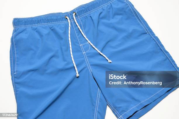 Badehose Mit Stockfoto und mehr Bilder von Badehose - Badehose, Blau, Weißer Hintergrund