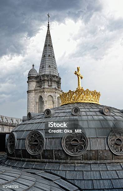 Detalhes Arquitetónicos De Lourdes - Fotografias de stock e mais imagens de Arquitetura - Arquitetura, Basílica, Básilica do Rosário