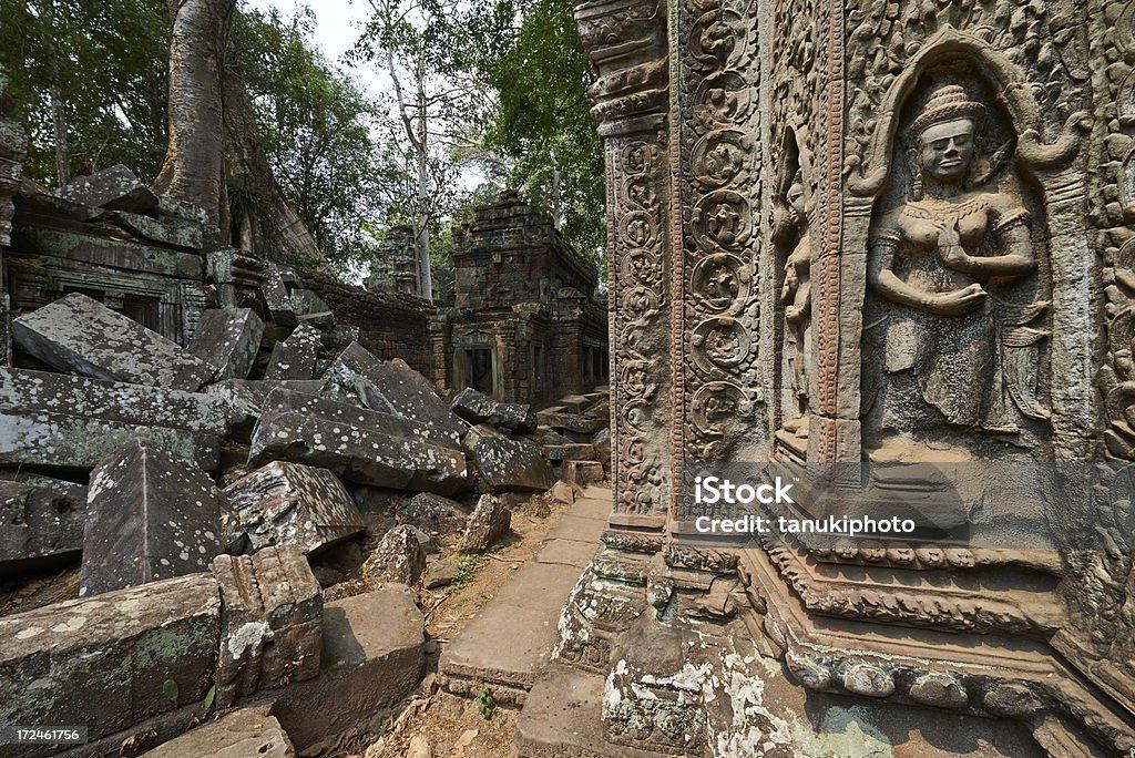 Ta Prohm-Tempel - Lizenzfrei Angkor Stock-Foto