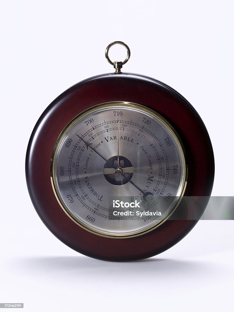 Barometer Close-up image of a barometer scale Antique Stock Photo