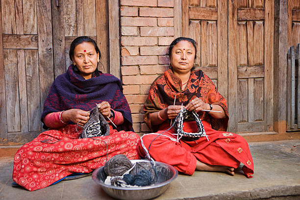 istock Nepali women  kniting wool hat. Bhaktapur 172462248