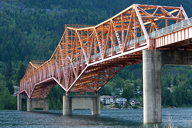 istock Orange Bridge in Nelson British Columbia 172462252
