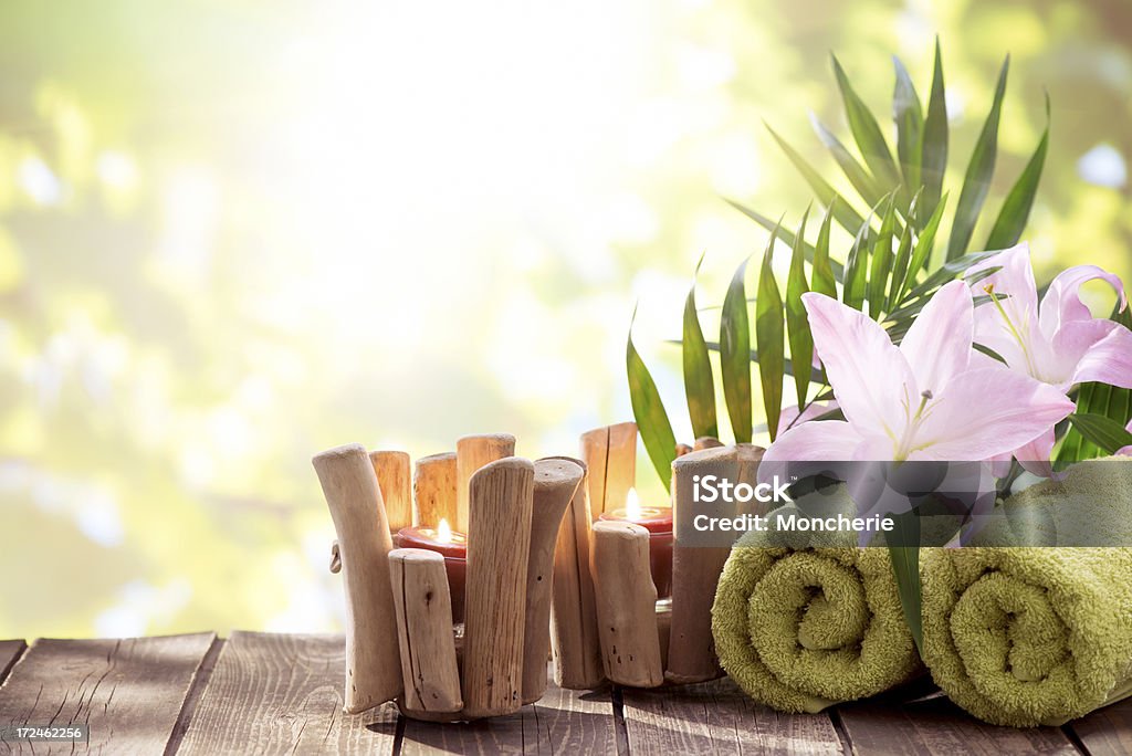 Tratamento em Spa com fundo Natural - Royalty-free Spa Foto de stock