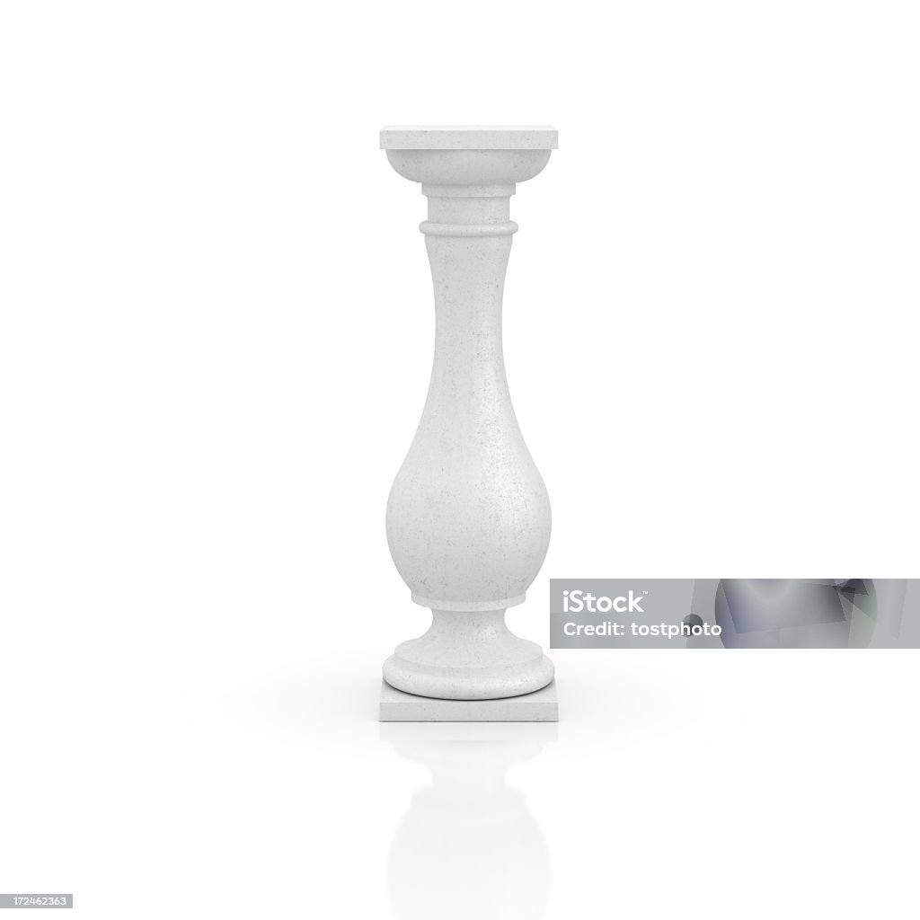 Colonna vuota su bianco - Foto stock royalty-free di Bianco