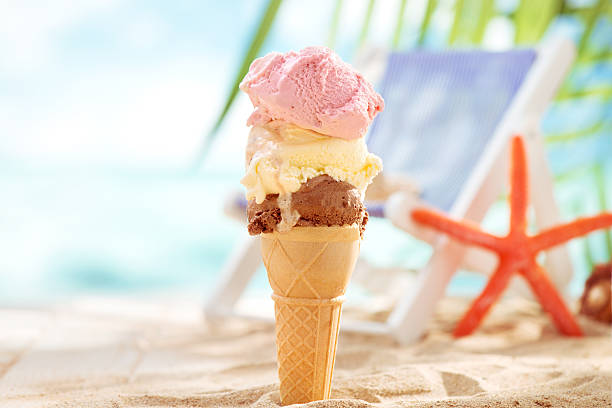 istock Melting ice cream on the beach 172462555