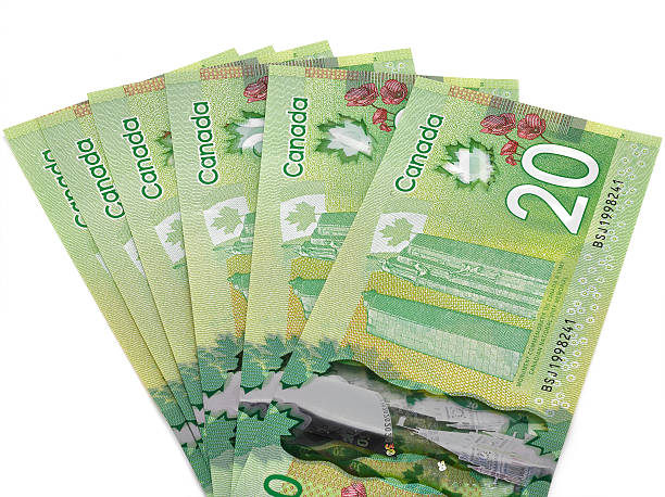 New Canadian money stock photo