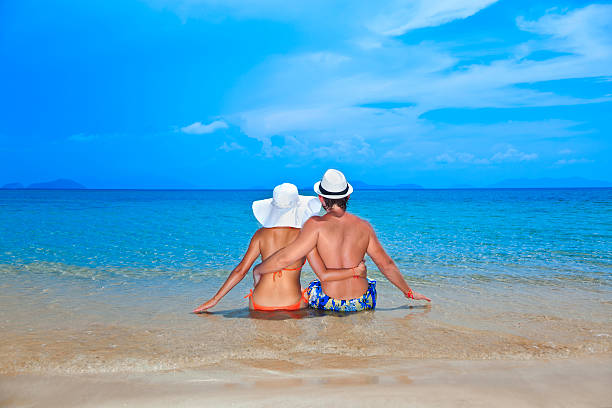 istock beauty couple on sea background 172463408