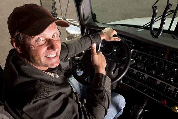 istock Truck Driver in Cab 172464060