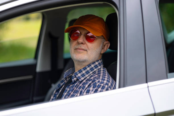 Free Stock Photo of Man With Hat and Glasses Sitting in Car | Download ...