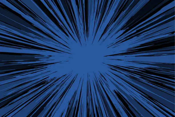 Vector illustration of Blue comic book action explosion starburst