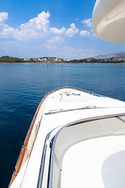 istock Island shore seen from the luxury Yacht. Summer. 172464614