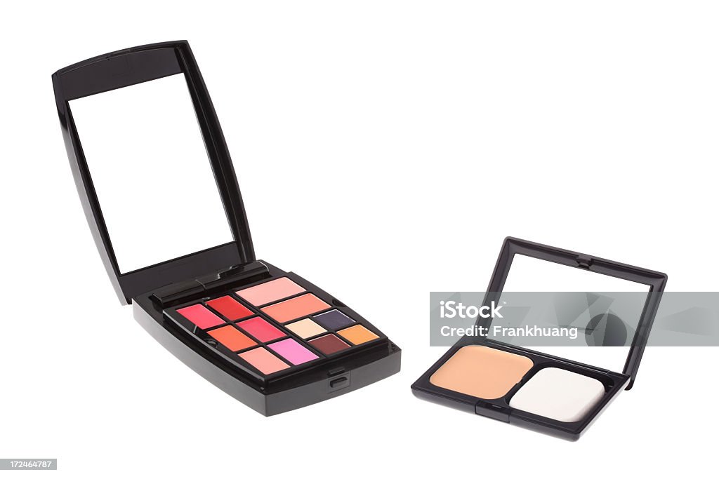 Foundation make-up und eye shadows - Lizenzfrei Augen-Make-Up Stock-Foto