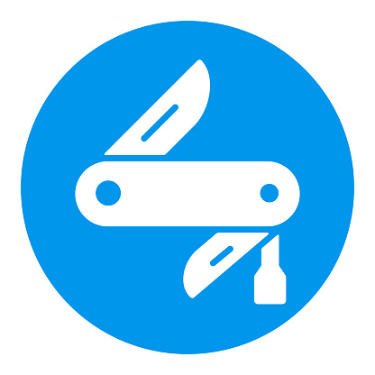 istock Jackknife vector icon. Camping and Hiking sign 1724648798