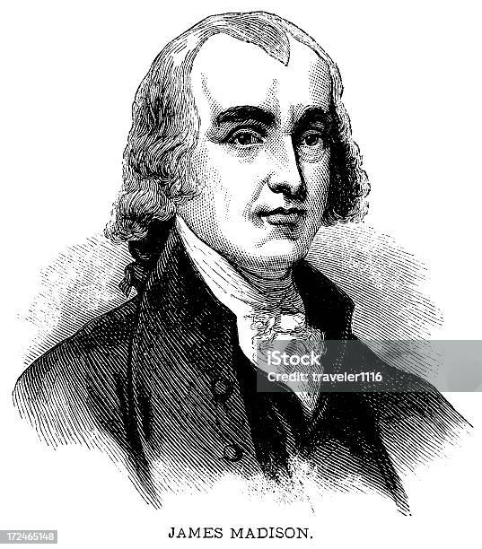 James Madison - Arte vetorial de stock e mais imagens de James Madison - Política e Governo - James Madison - Política e Governo, Adulto, Alto-Contraste