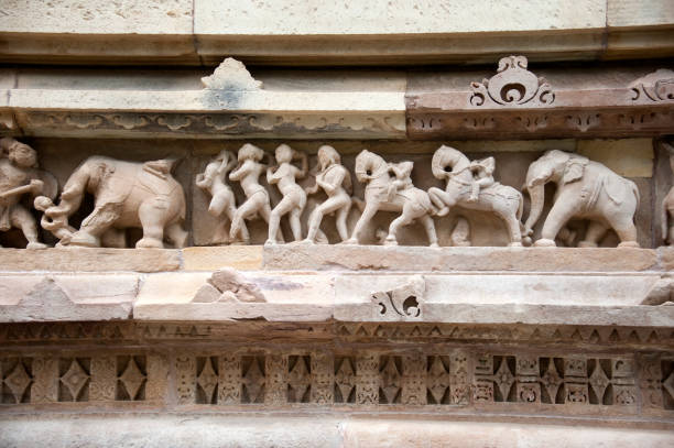 lakshmana temple, khajuraho - parsvanath foto e immagini stock