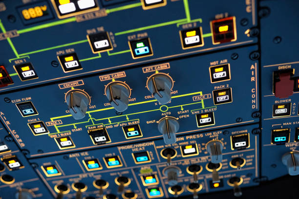 istock Overhead Panel inside the Cockpit of Modern Passenger AIrcraft 172465319