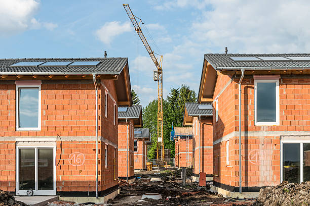 building row houses in central europe