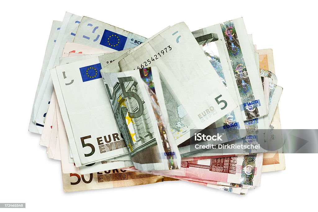 Le banconote di Euro. - Foto stock royalty-free di Banconota