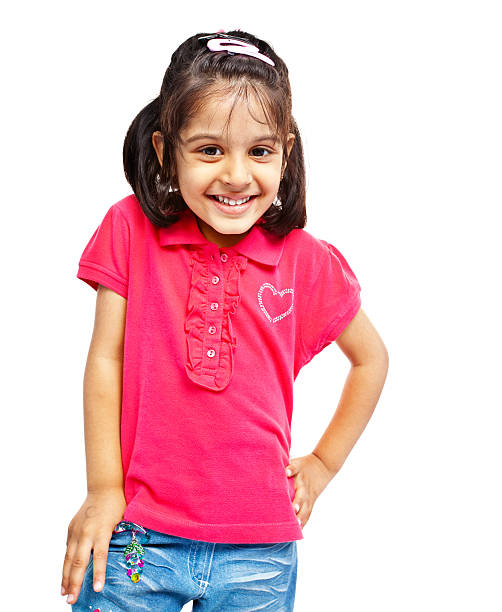 istock Pretty Little Indian Girl Isolated on White 172465569