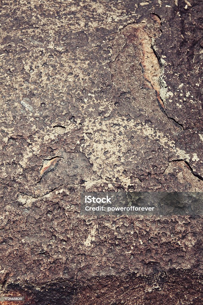 Uccello Pictograph-sito nazionale Three Rivers Petroglyph - Foto stock royalty-free di Ambientazione esterna