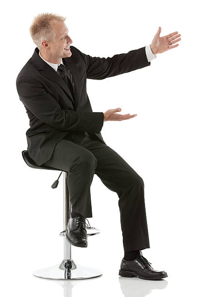istock Businessman sitting on a chair and gesturing 172466029