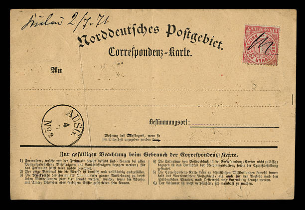 nord di tedesco confederazione cartolina, 1871 - 1871 foto e immagini stock