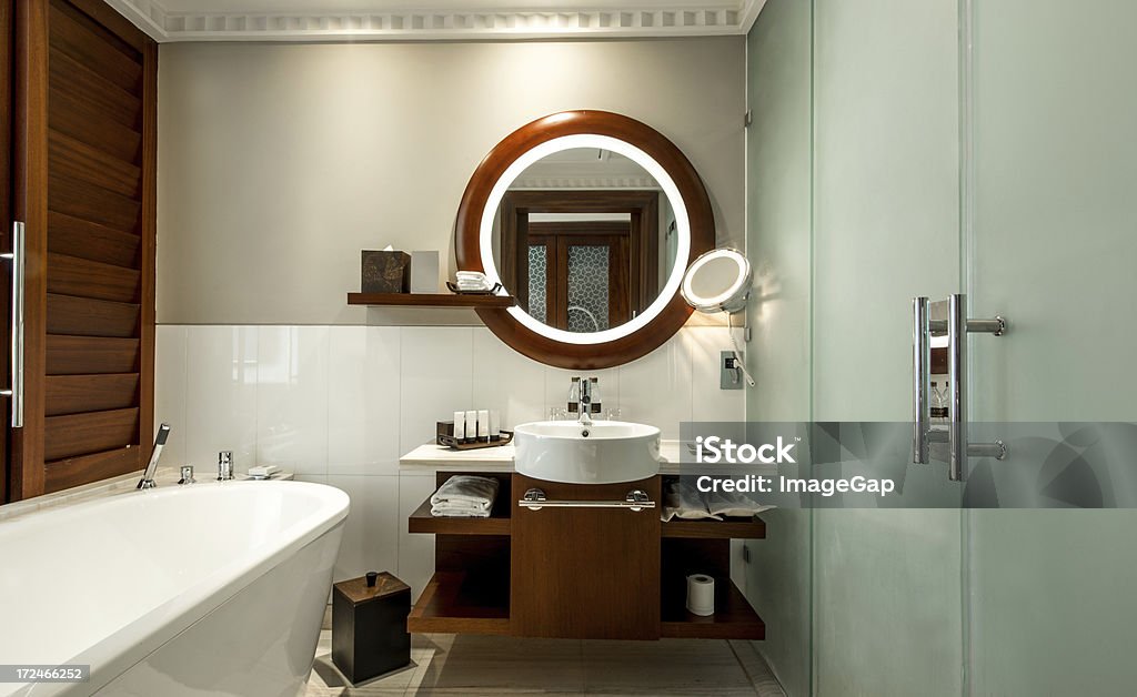 Hotel-Bagno - Foto stock royalty-free di Specchio da toilette