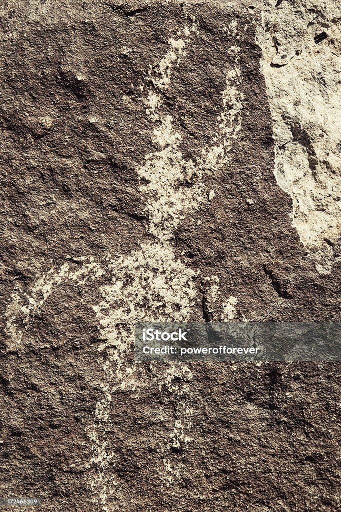 Demon Pictograph-Three Rivers Petroglyph-Website - Lizenzfrei Alt Stock-Foto