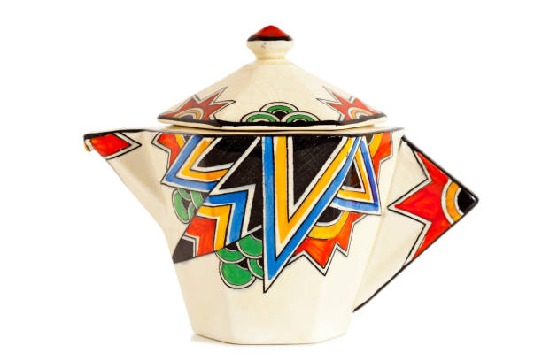Antique Art Deco Teapot Isolated