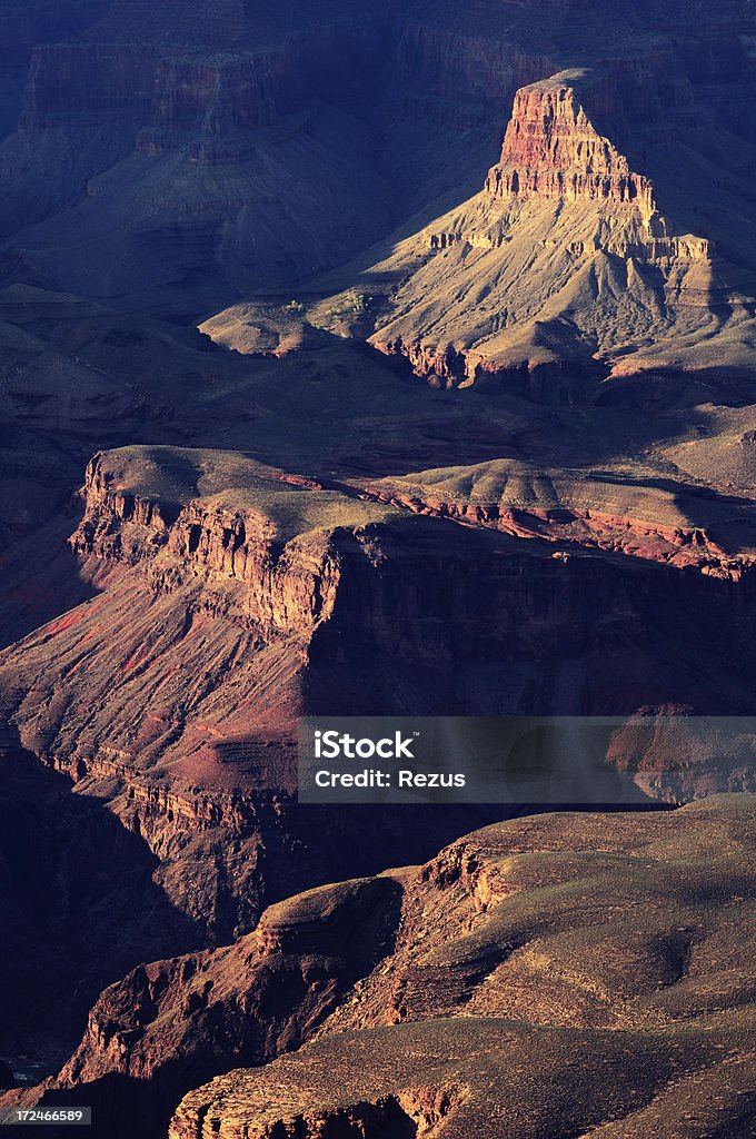 Telefoto paisagem do Grand Canyon no Arizona, EUA - Foto de stock de Alto contraste royalty-free