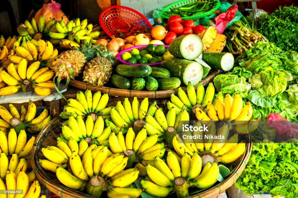 Frutas exóticas para venda - Royalty-free Abundância Foto de stock