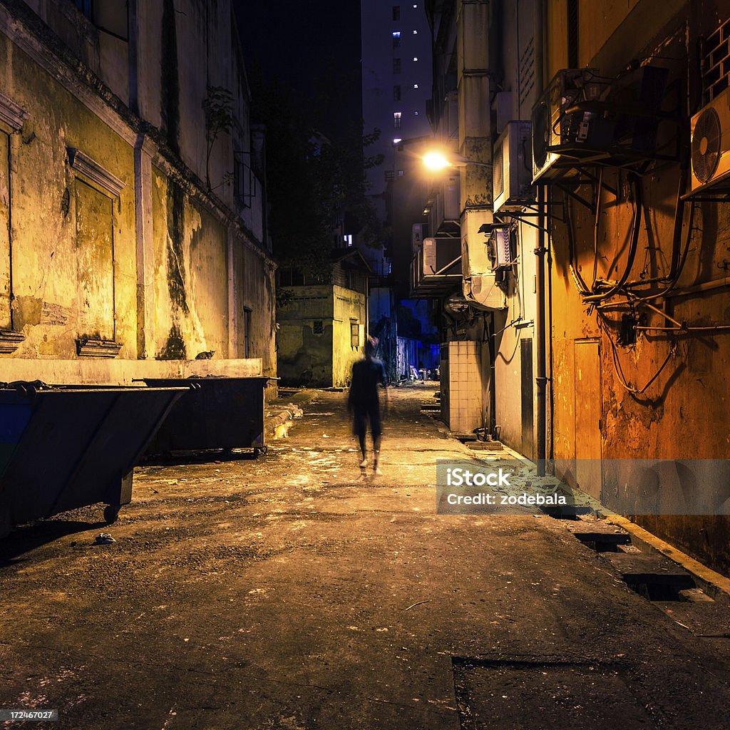 Sombre et dangereux rue dans la ville - Photo de Malaisie libre de droits